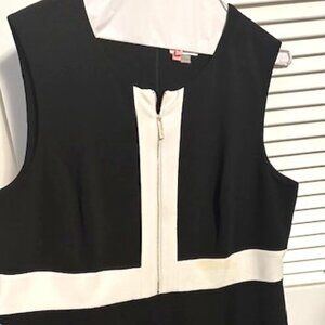 Calvin Klein black and white plus size dress